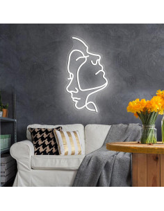 Letrero de Neón Cara de Mujer AYwYyjCh 63.5x22.9 cm LED Decorativo 2