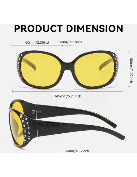 Gafas de Conducción Nocturna SIPHEW Amarillas Polarizadas