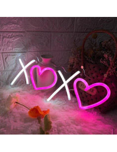 Letrero de Neón Personalizado SIGNCLUBS 40.6x16 cm USB Rosa 2