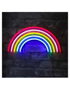 Letrero LED Arcoíris Isaac Jacobs 38.1x19.05 cm USB Decoración