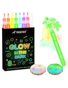Marcadores fluorescentes Pagather 8 colores 2mm para manualidades