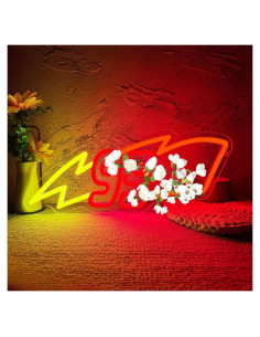 Letrero de Neón LED Coche de Carreras PYTNXAG 39.9x16.8cm