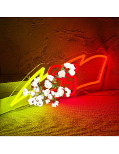 Letrero de Neón LED Coche de Carreras PYTNXAG 39.9x16.8cm 2