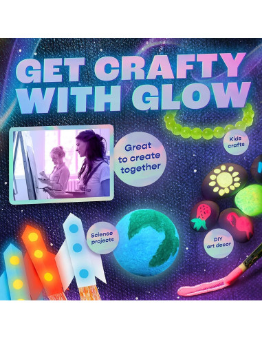 Set de Pintura Acrílica Brillante 2-en-1 Noches de Neón - 8 x 20 ml