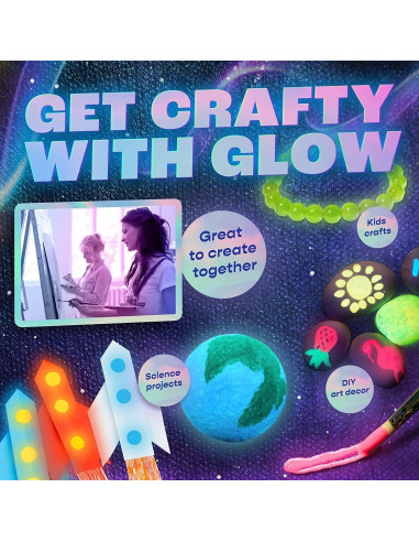 Set de Pintura Acrílica Brillante 2-en-1 Noches de Neón - 8 x 20 ml