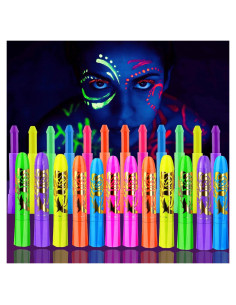 Kit de Pintura Facial y Corporal Brillante NIUEFH 12 Piezas