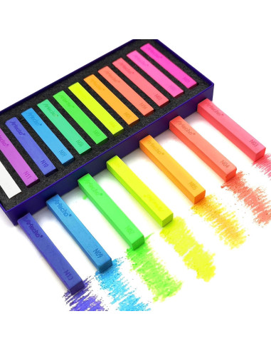 Pasteles Suaves Neón Artecho 12 Colores para Dibujo