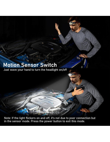 Linterna Frontal LED Blukar K9125 Recargable 2000L 2 Paquete