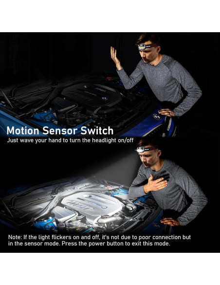 Linterna Frontal LED Blukar K9125 Recargable 2000L 2 Paquete