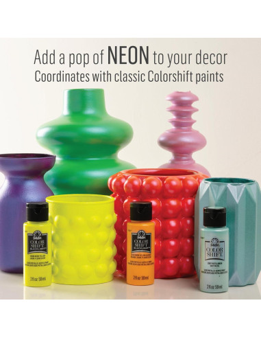 Pintura Acrílica FolkArt Color Shift Blacklight Verde Neón 59ml