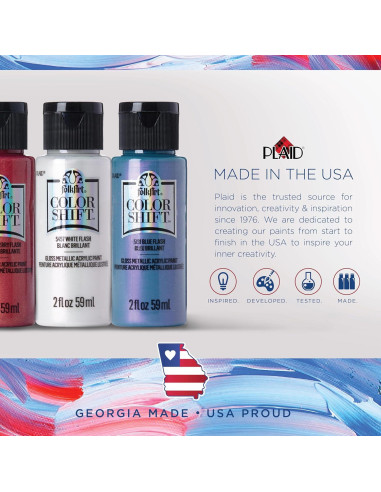 Pintura Acrílica FolkArt Color Shift Blacklight Verde Neón 59ml