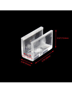 100 Soportes de Montaje para Luces LED de Cuerda Pastlla 6.4mm 2