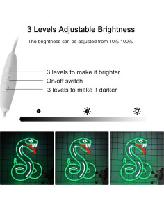 Letrero de Neón Serpiente Python LED 42x34 cm Roouneon 2