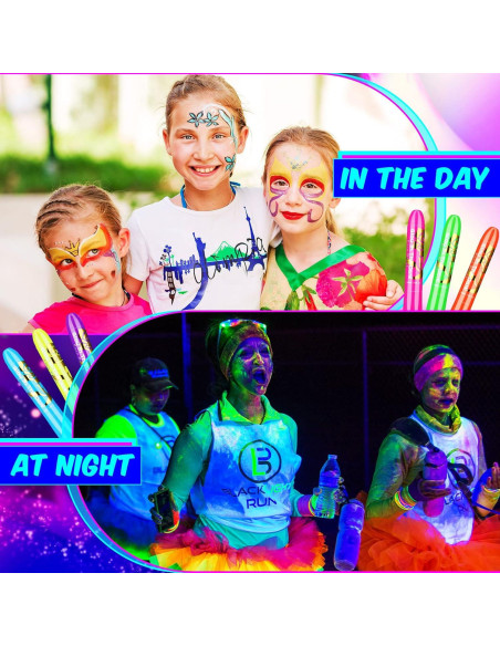 Kit de Pintura Facial UV 24 Pcs Handepo - Crayones Neón Kit de Pintura Facial UV 24 Pcs Handepo - Crayones Neón