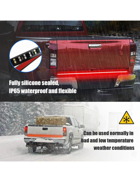 Barra de Luz LED Kewucn 122 cm Doble Fila Impermeable