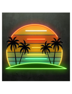 Cartel de Neón Palma Tropical Vital Neon 23x30 cm Luz LED