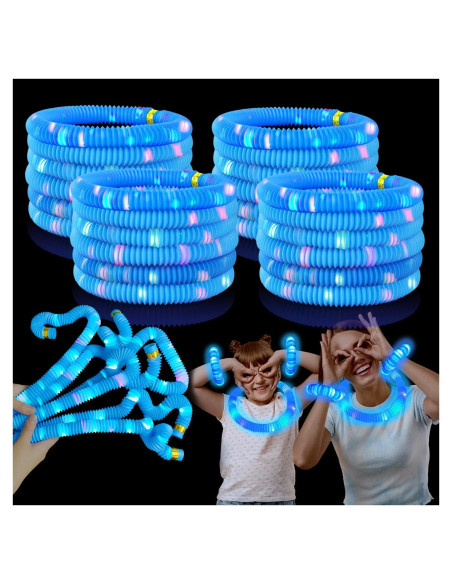 Bastones de Luz Azul Kannove 24 PCS para Fiestas y Cumpleaños