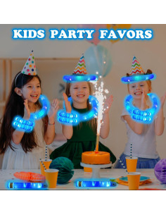 Bastones de Luz Azul Kannove 24 PCS para Fiestas y Cumpleaños 2