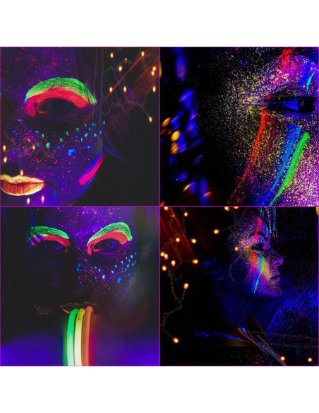 Kit de Pintura Facial y Corporal UV Neón Bowitzki 8 Tubos 10ml