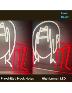 Arte de Pared LED Ninja Itachi Zenin Decor - 33x33cm 2