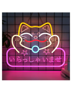 Cartel de Neón Japonés Bienvenido CNBEYOUNG 40.9x32 cm