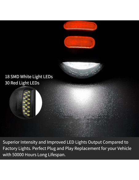 Luz Trasera LED AlyoNed Rojo para Chevy Silverado 2002-2013