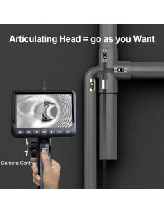 Borescopio Articulado DXZtoz 5'' 1080P Luz 1.52m Inspección 2