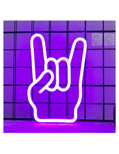 Lámpara Neon Mano Rock Attivolife 25.8x16.8cm USB Decorativa