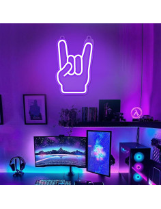 Lámpara Neon Mano Rock Attivolife 25.8x16.8cm USB Decorativa 2
