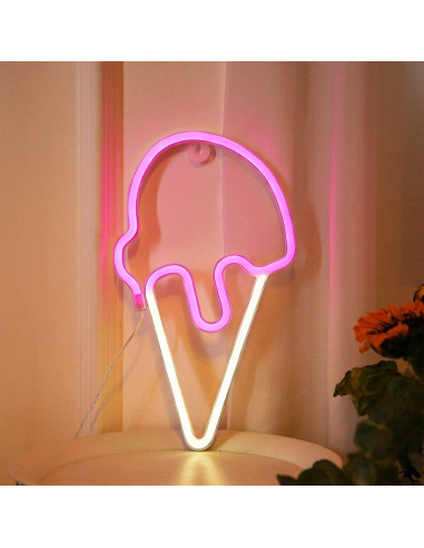 Luz Nocturna Helado YAOZHOU LED Rosa 4.5V Decoración