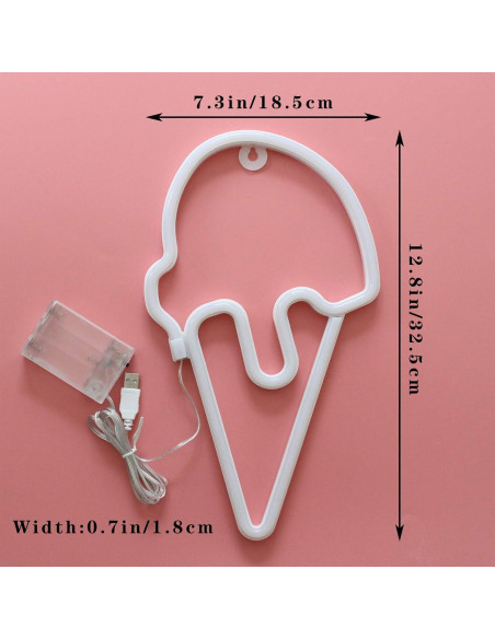 Luz Nocturna Helado YAOZHOU LED Rosa 4.5V Decoración