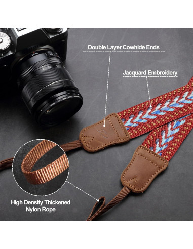 Correa de cámara Padwa Lifestyle Speed Rojo 1.5" Ajustable