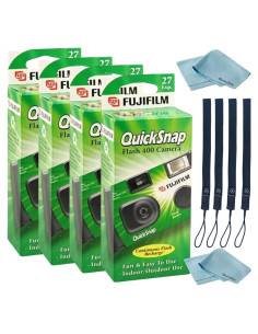 Cámara desechable Fujifilm QuickSnap Flash 400 - Paquete de 4