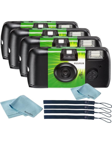 Cámara desechable Fujifilm QuickSnap Flash 400 - Paquete de 4