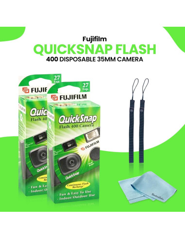 Cámara desechable Fujifilm QuickSnap Flash 400 - Paquete de 4