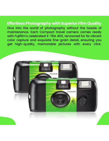 Cámara desechable Fujifilm QuickSnap Flash 400 - Paquete de 4