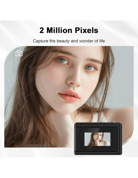 Mini Cámara Digital Llaverito EVIOAUO 1080P Compacta Negra