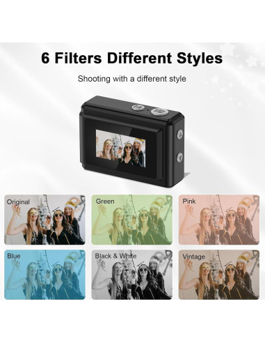 Mini Cámara Digital Llaverito EVIOAUO 1080P Compacta Negra