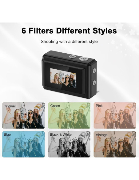 Mini Cámara Digital Llaverito EVIOAUO 1080P Compacta Negra