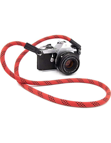 Correa de cámara Eorefo 100cm Nylon Rojo/Negro para DSLR