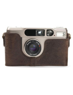 Funda de Cuero Real BolinUS para Cámara Contax T2 Café