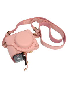 Funda de cámara Bowan para Sony G7X Mark II y III - Cuero PU Rosa