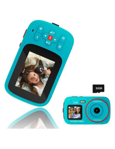 Cámara Digital OIKSPY XJ07-US 1080p Azul 2.4" con Zoom 16X