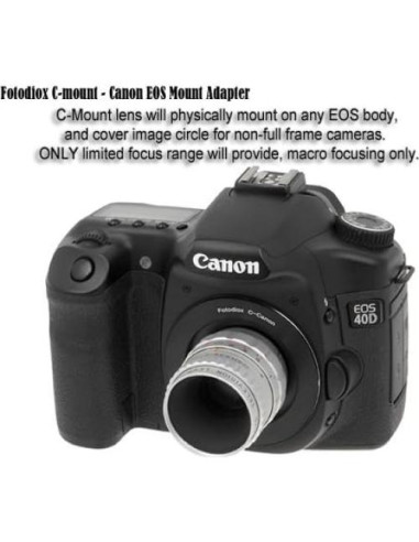 Adaptador de Montura Fotodiox C a Canon EOS con Chip Enfoque