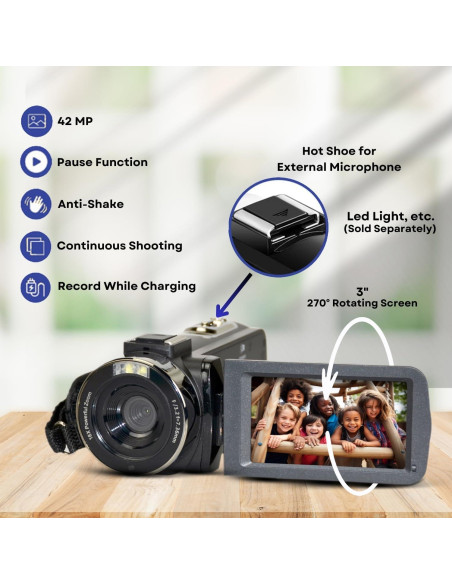 Cámara Digital Genius Tech GT-VCAM1 4K 42MP Zoom 18X Cámara Digital Genius Tech GT-VCAM1 4K 42MP Zoom 18X