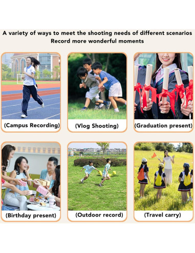 Cámara Digital Pequeña Dpofirs 1080P Portátil 512GB