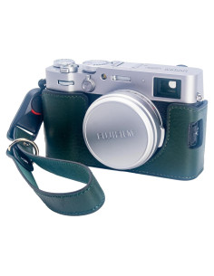 Funda de cámara Bowan para Fujifilm X100VI de cuero verde