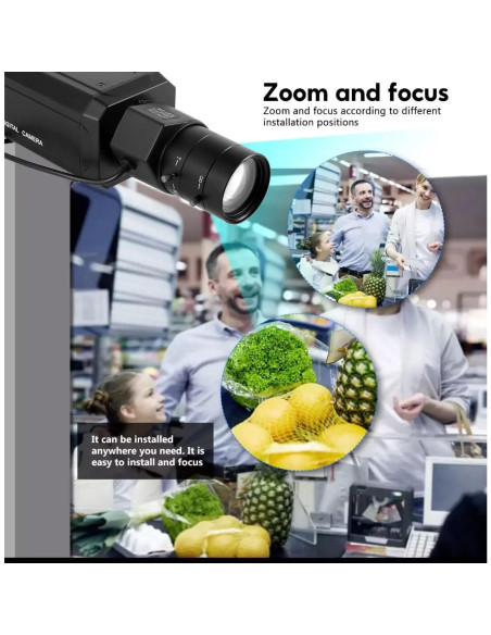 Cámara de Vigilancia CCTV 1/3 CCD HD 960H 1000TVL Varifocal 6-60mm