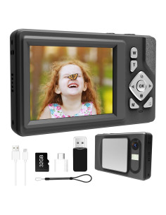 Cámara Digital WLYSZCN 44MP FHD 1080P Zoom 16X Negra