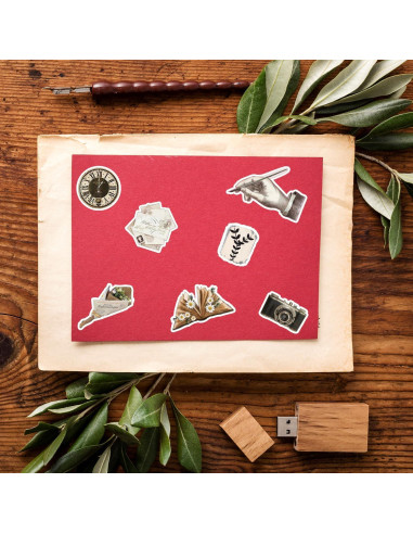 Stickers Estéticos Vintage TSHIRTAMAZING 90 Piezas para Scrapbook